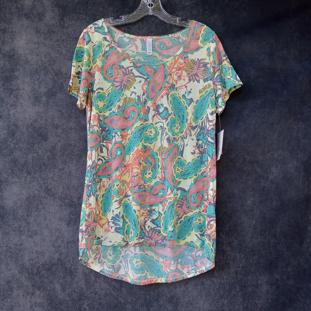 LuLaRoe NEW Tunic Top Small Paisley Print Short Sleeve Casual‎ Cute Comfy